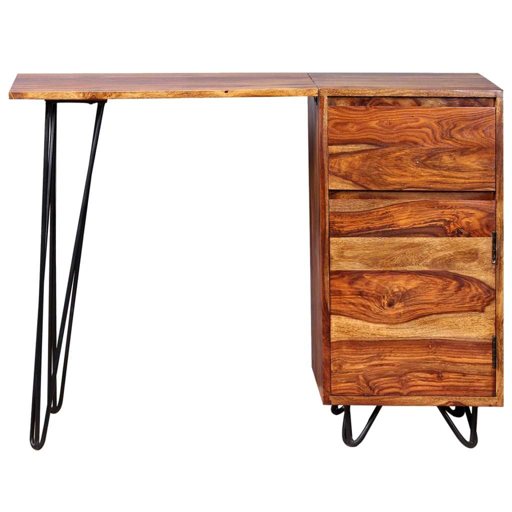 Writing Desk Honey Brown Solid Sheesham Wood Medium Writing Desk