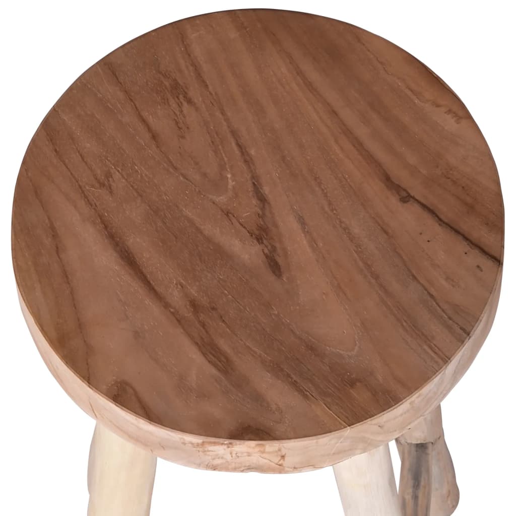 Bar Chair Brown Solid Teak Wood One Size Durable Bar Stool