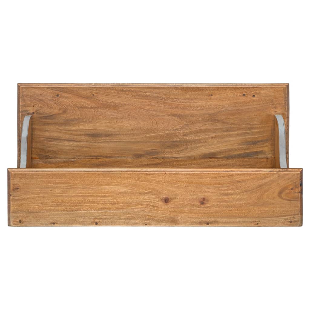 Writing Desk Mahogany, Grey Solid Mahogany Wood