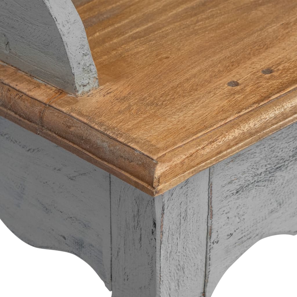 Writing Desk Mahogany, Grey Solid Mahogany Wood