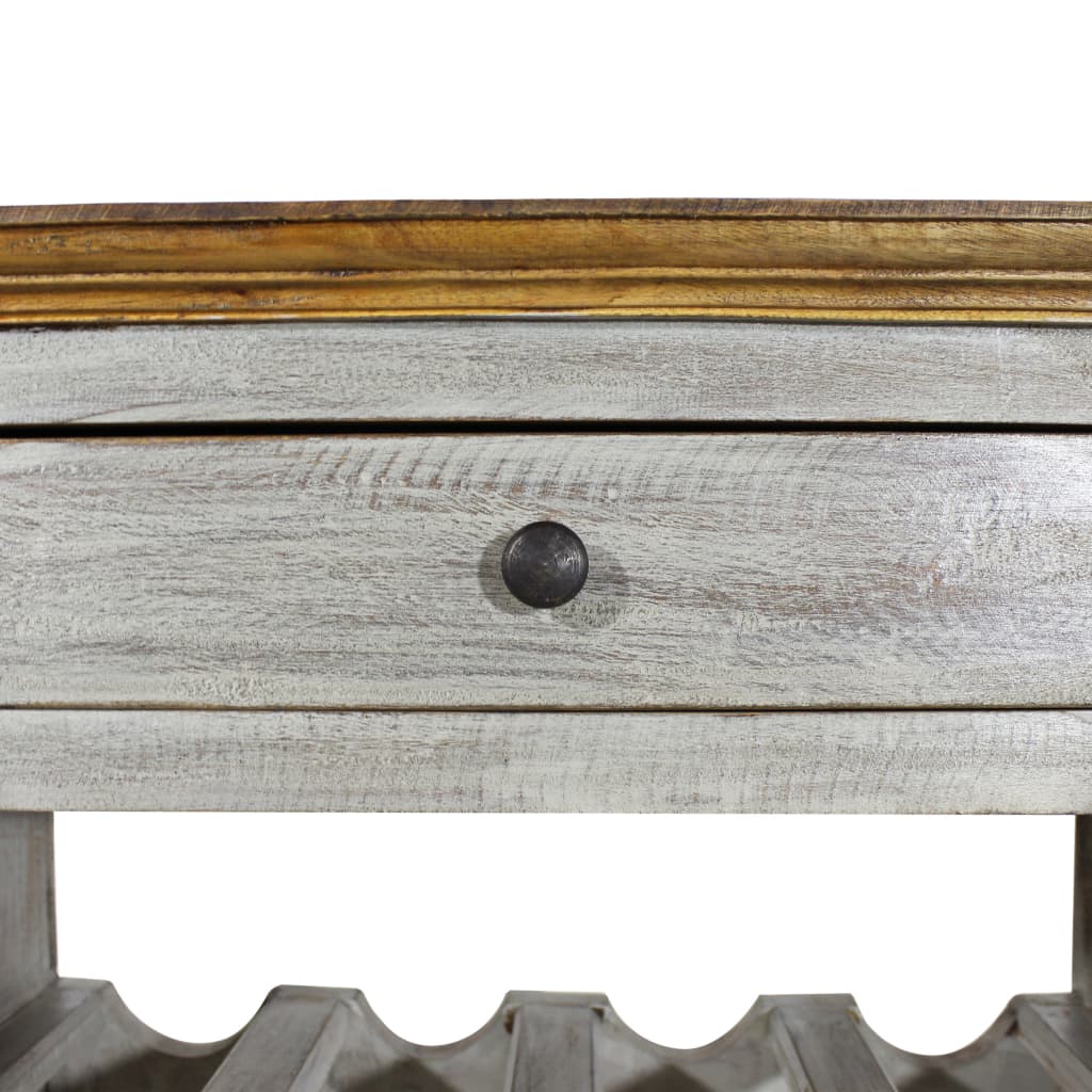 Wine Rack Solid Mahogany Wood 21.7"X9.1"X33.5"