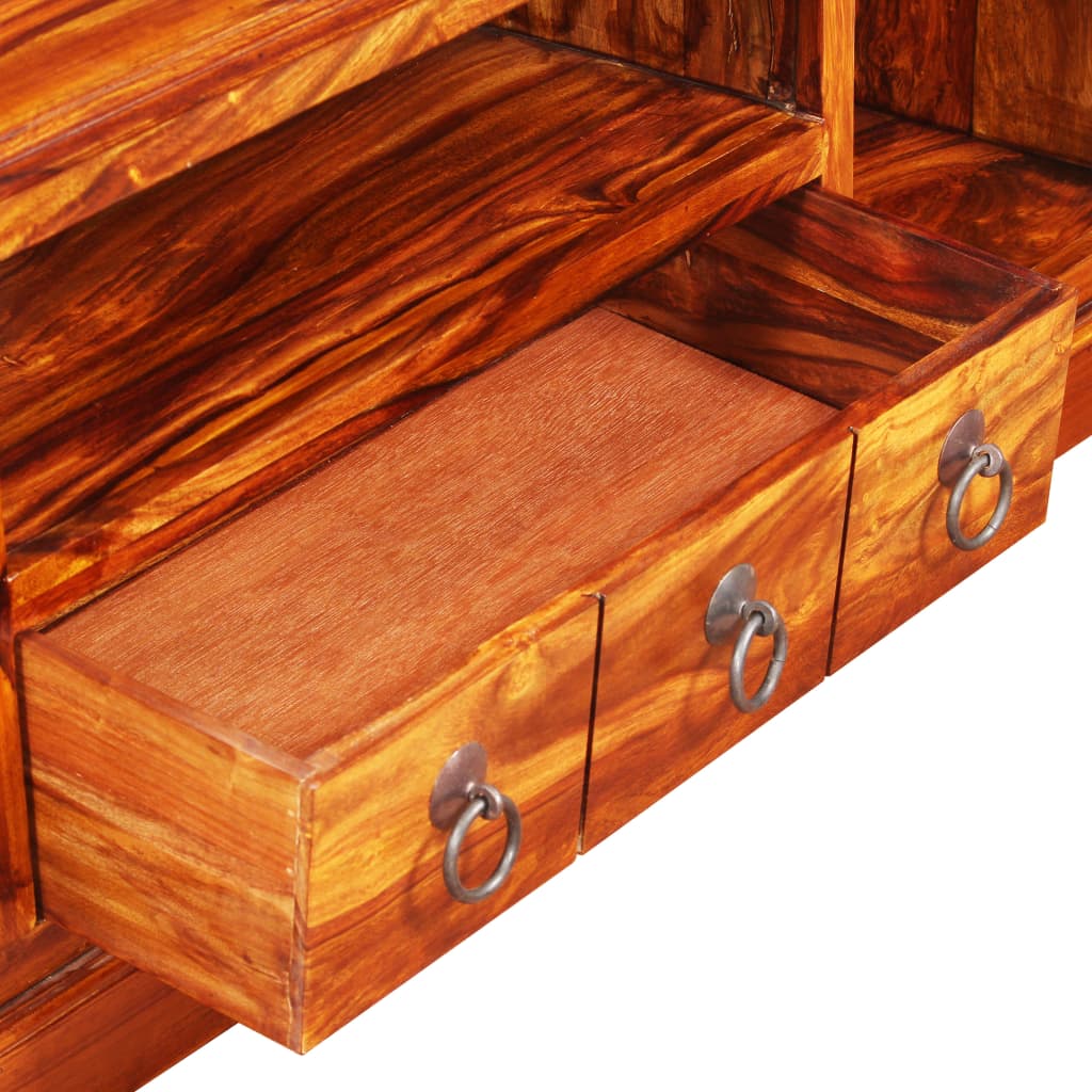 Tv Stand Natural Sheesham Solid Sheesham Wood, Copper