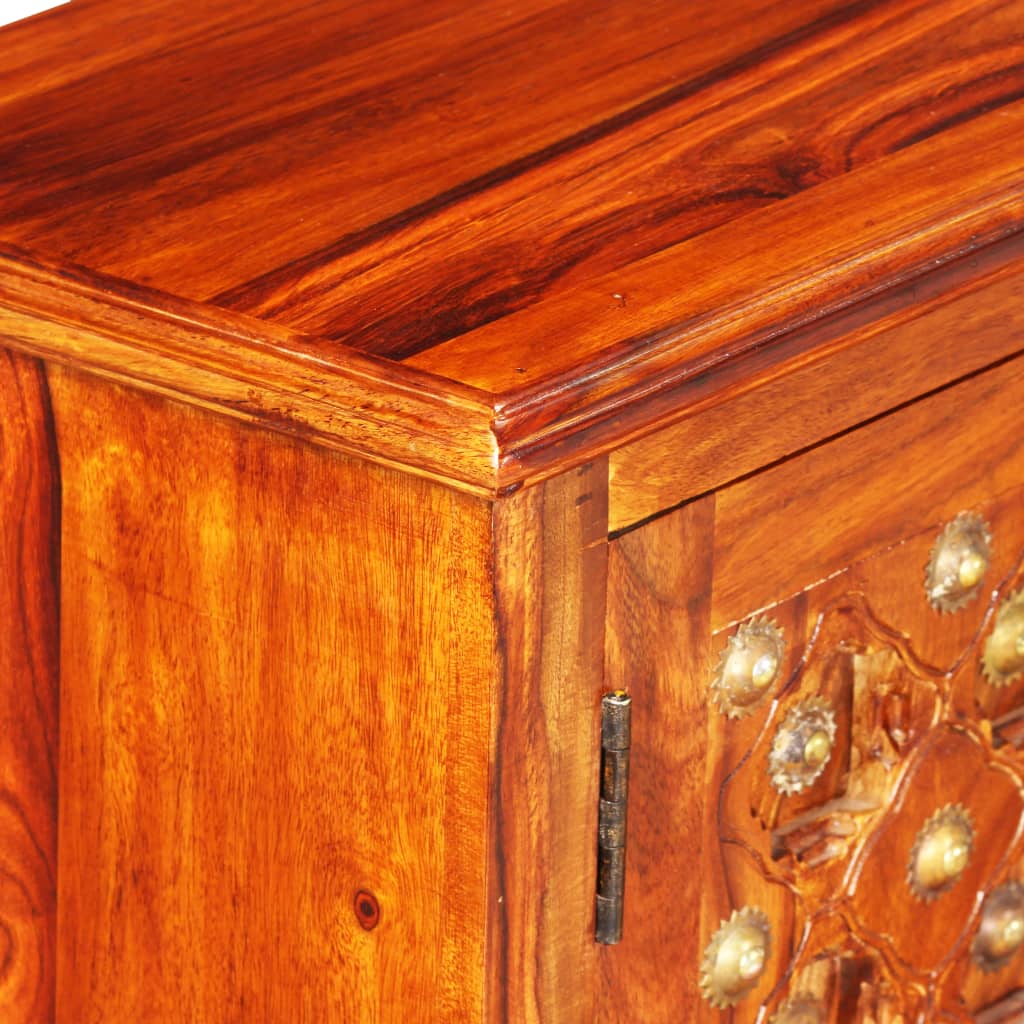 Tv Stand Natural Sheesham Solid Sheesham Wood, Copper