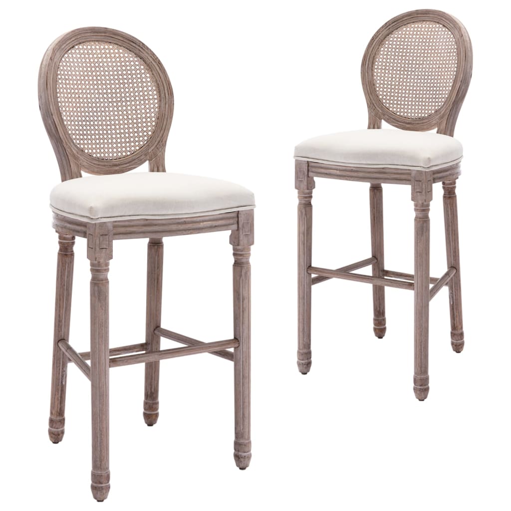 Bar Chair Set Of 2 Cream White