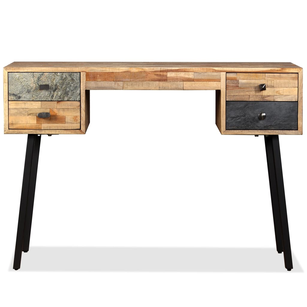 Writing Desk Reclaimed Wood Reclaimed Teak, Steel 43.3 In Desk