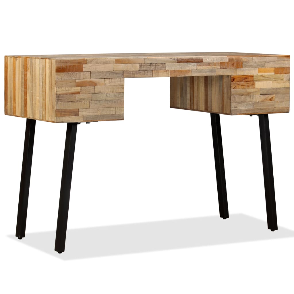 Writing Desk Reclaimed Wood Reclaimed Teak, Steel 43.3 In Desk