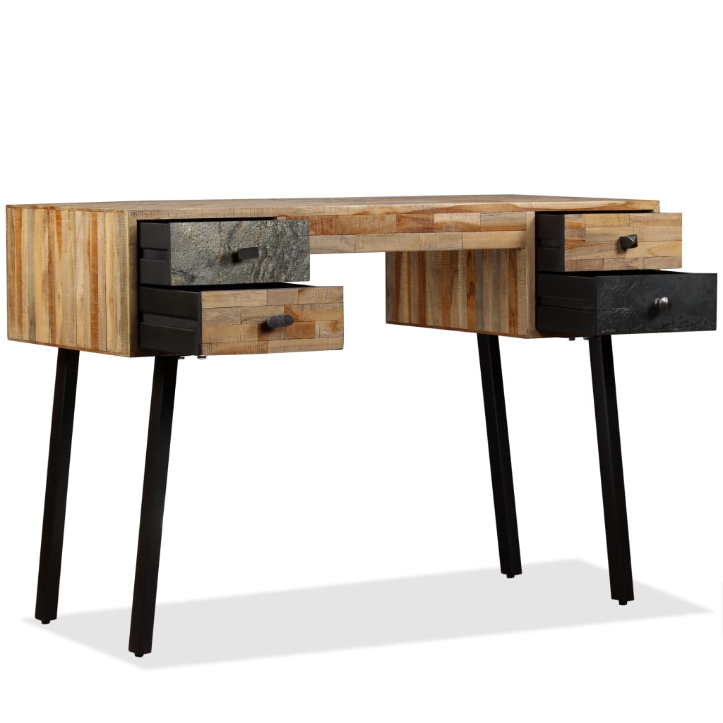 Writing Desk Reclaimed Wood Reclaimed Teak, Steel 43.3 In Desk