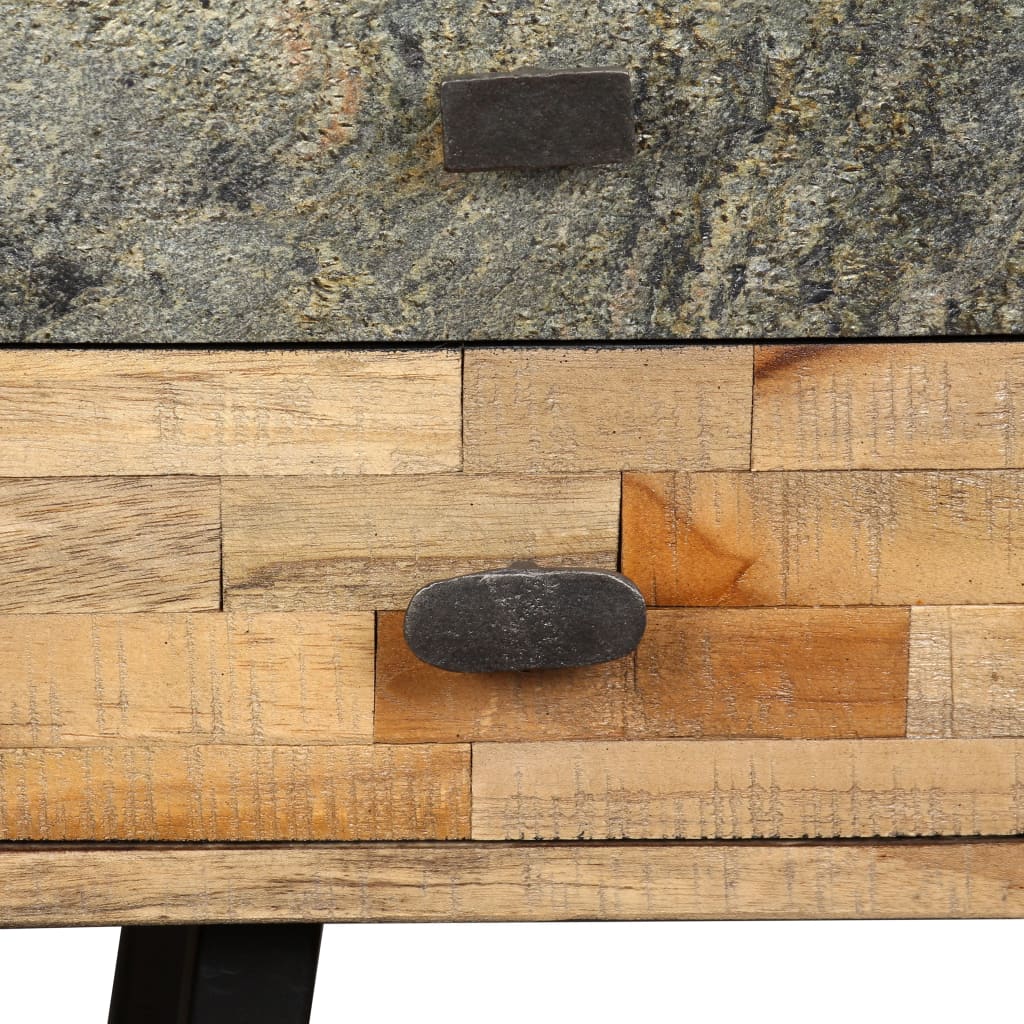 Writing Desk Reclaimed Wood Reclaimed Teak, Steel 43.3 In Desk