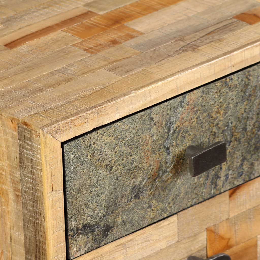 Writing Desk Reclaimed Wood Reclaimed Teak, Steel 43.3 In Desk