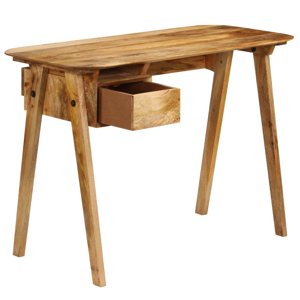 Writing Desk Natural Mango Wood Solid Mango Wood Medium