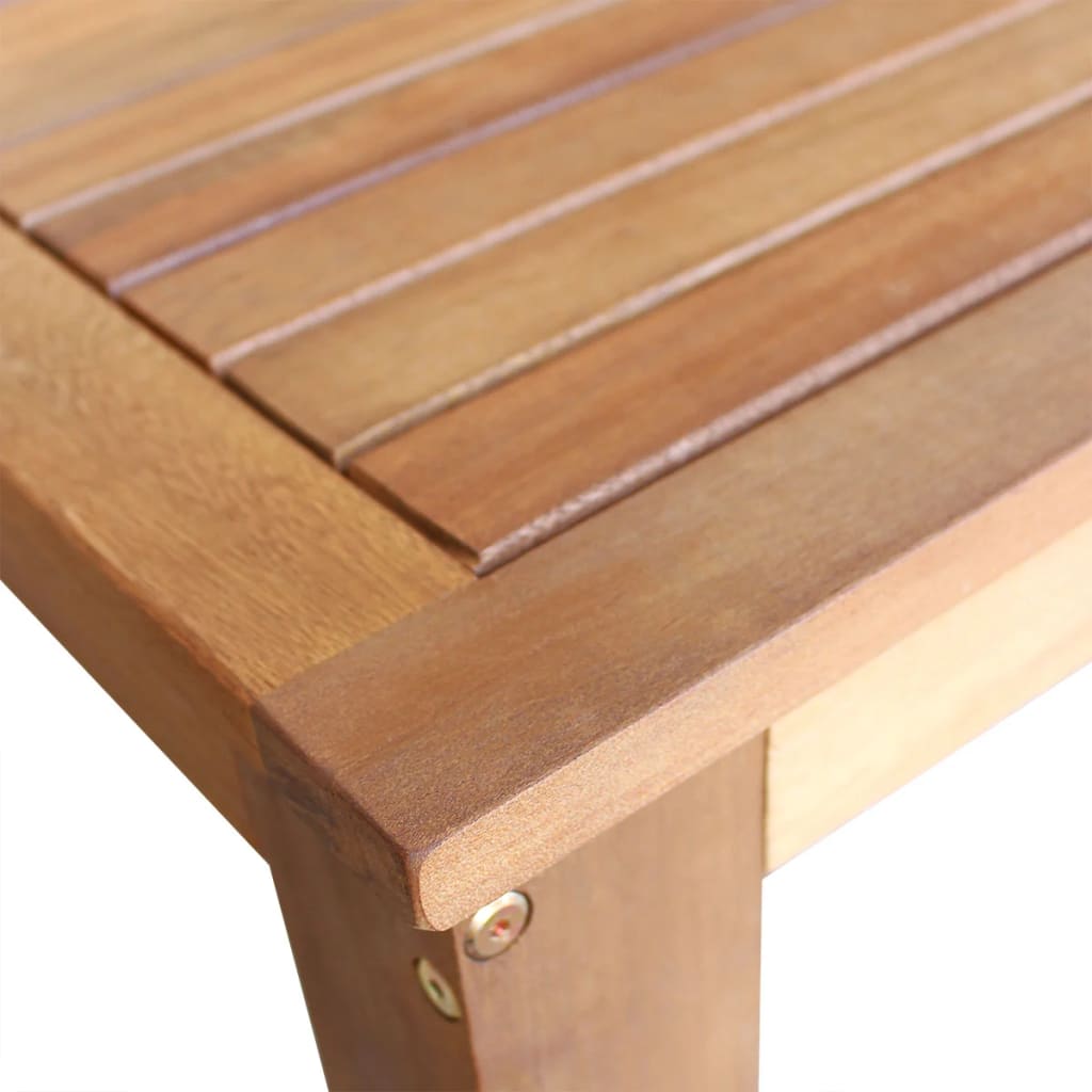Bar Table And Stool Brown Solid Acacia Wood Medium Footrest
