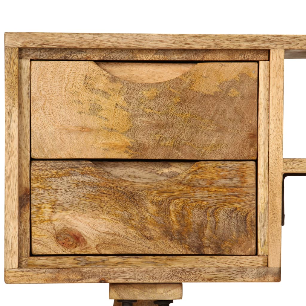 Writing Desk Varies By Piece Solid Mango Wood 45.3 X 18.5 X 29.9 In