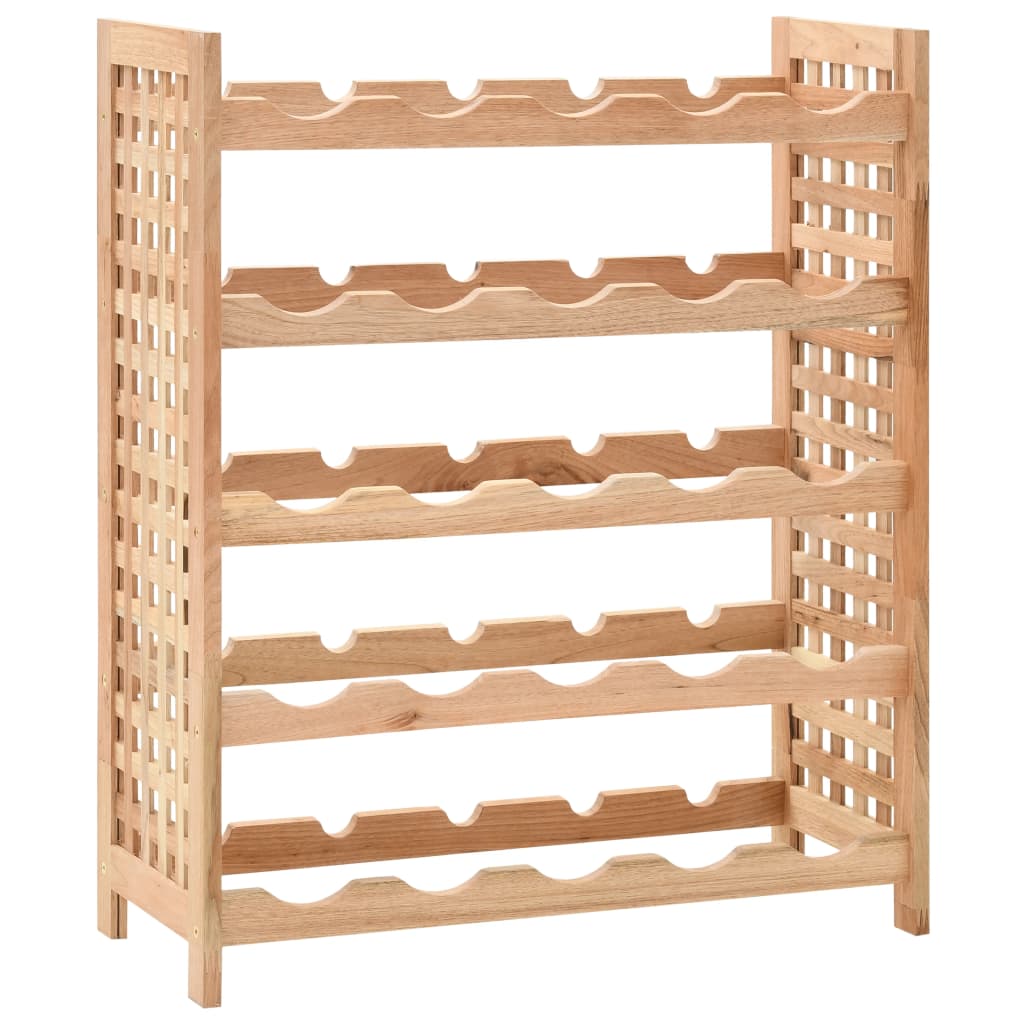 Wine Rack For 25 Bottles Solid Walnut Wood 24.8"X9.8"X28.7"