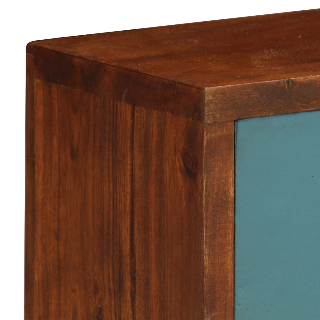 Writing Desk Dark Honey Solid Acacia Wood Medium Storage