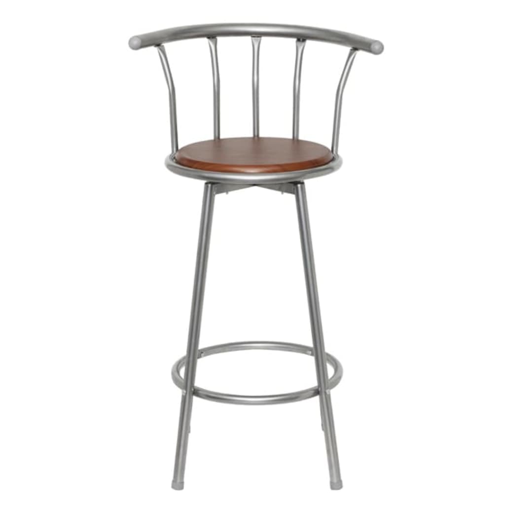 Bar Stool Set Of 2 Mdf, Steel Standard Swivel Bar Stool