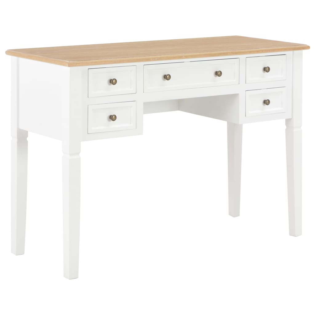 Writing Desk Mdf And Pine Wood 43.1 In × 17.7 In × 30.5 In