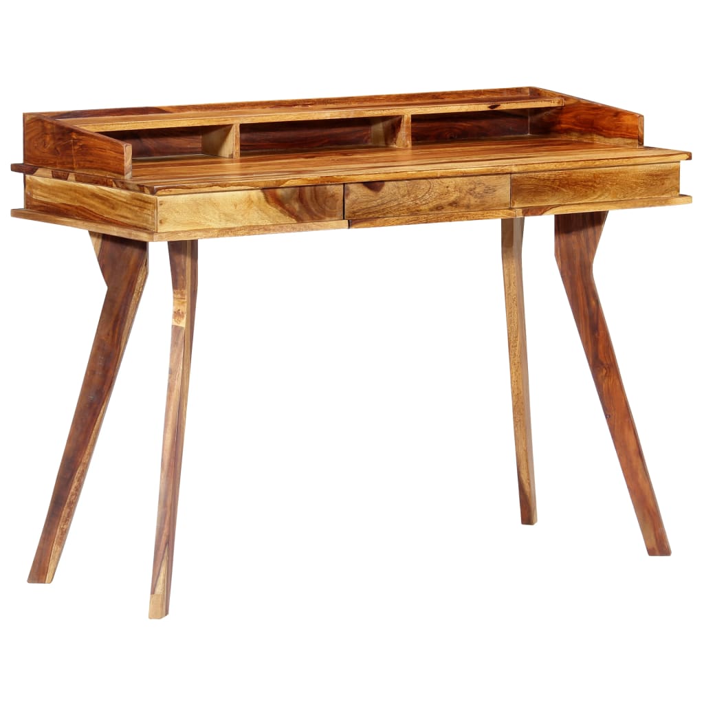 Writing Desk Brown Solid Sheesham Wood Medium Writing Desk