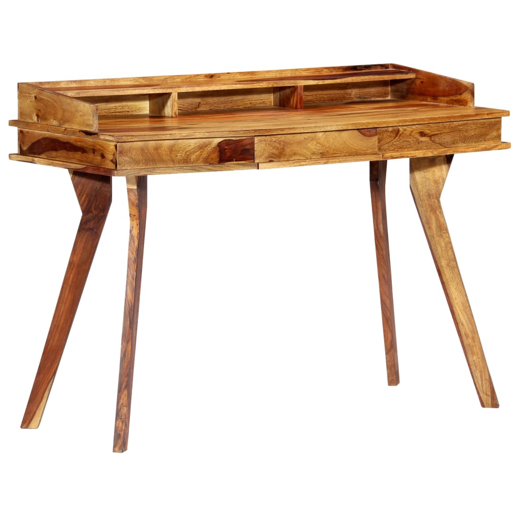 Writing Desk Brown Solid Sheesham Wood Medium Writing Desk