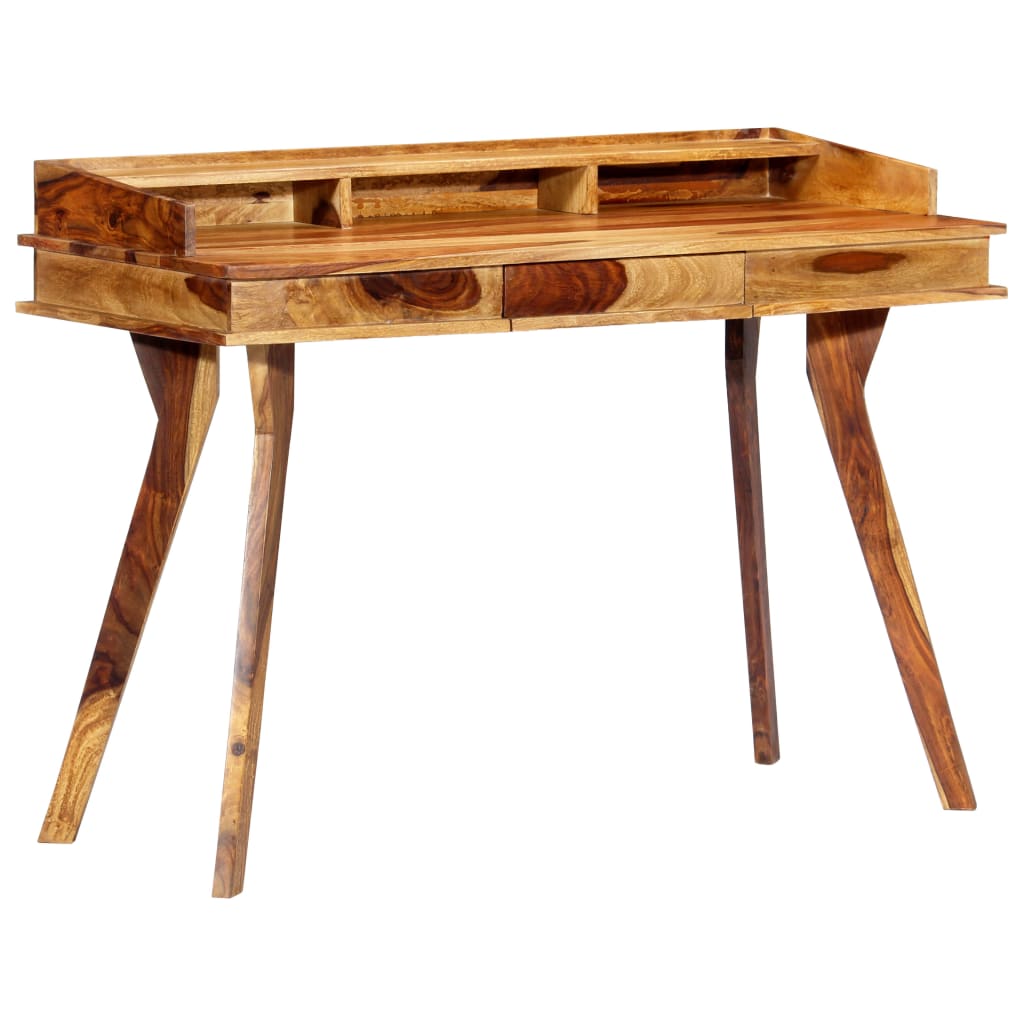 Writing Desk Brown Solid Sheesham Wood Medium Writing Desk