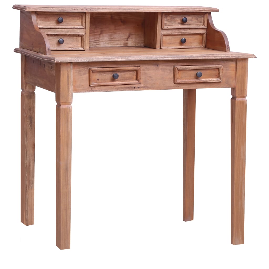 Writing Desk Warm Solid Mahogany Wood Medium Writing Desk