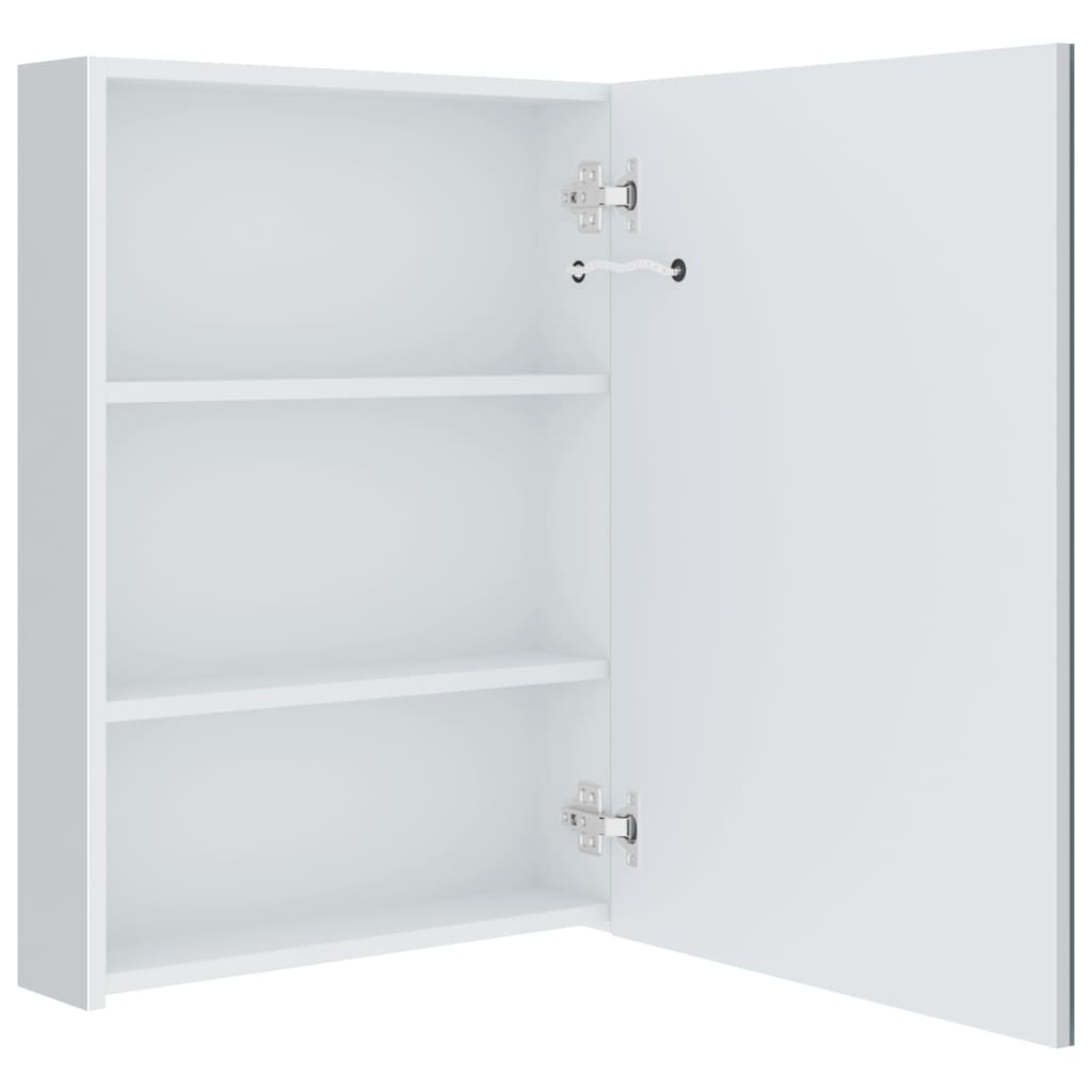 Bathroom Cabinet White And Silver