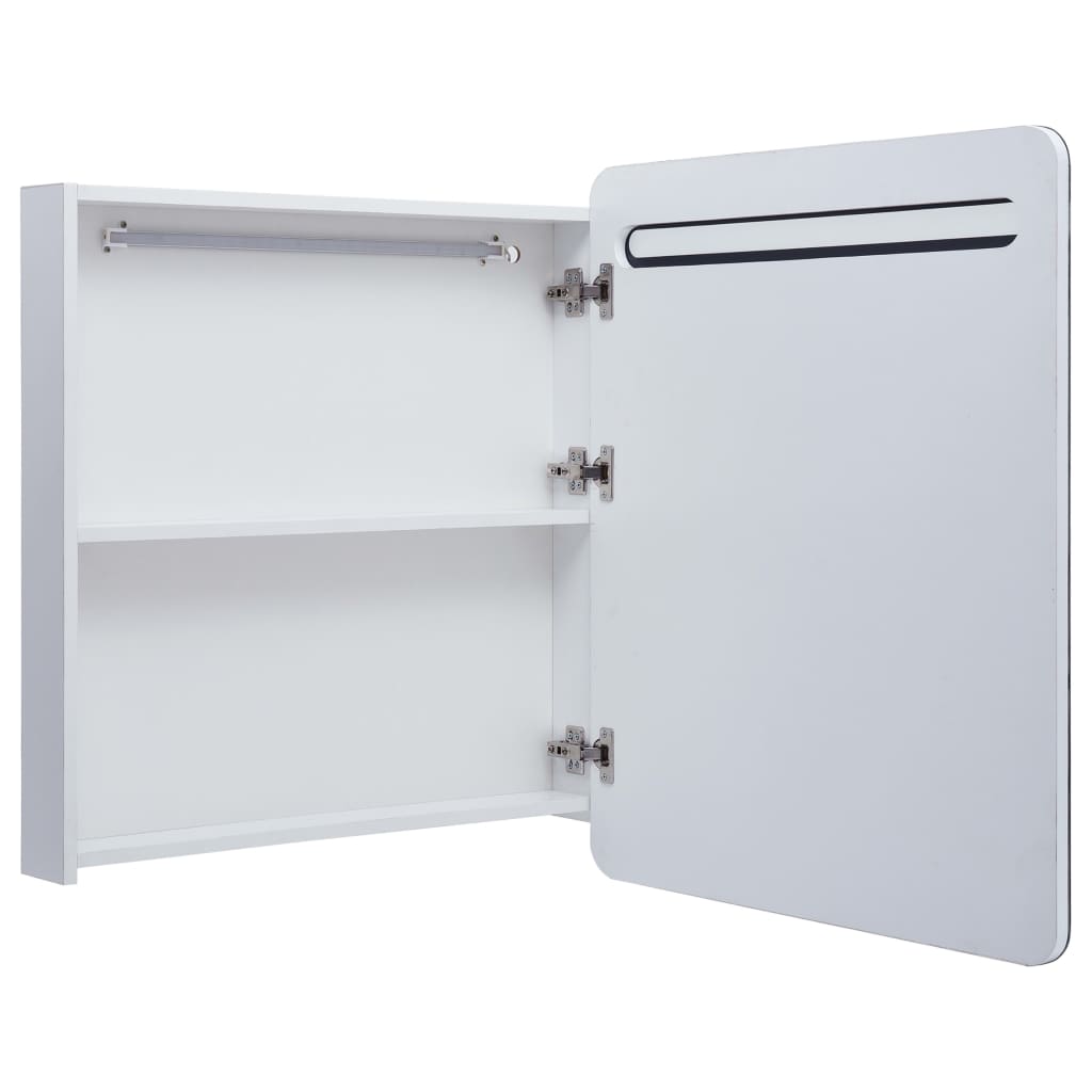 Bathroom Cabinet White And Silver