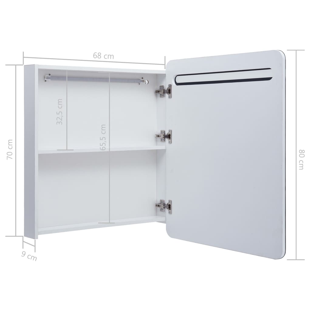 Bathroom Cabinet White And Silver