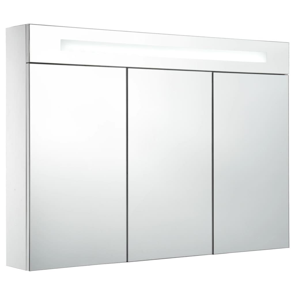 Bathroom Cabinet White And Silver