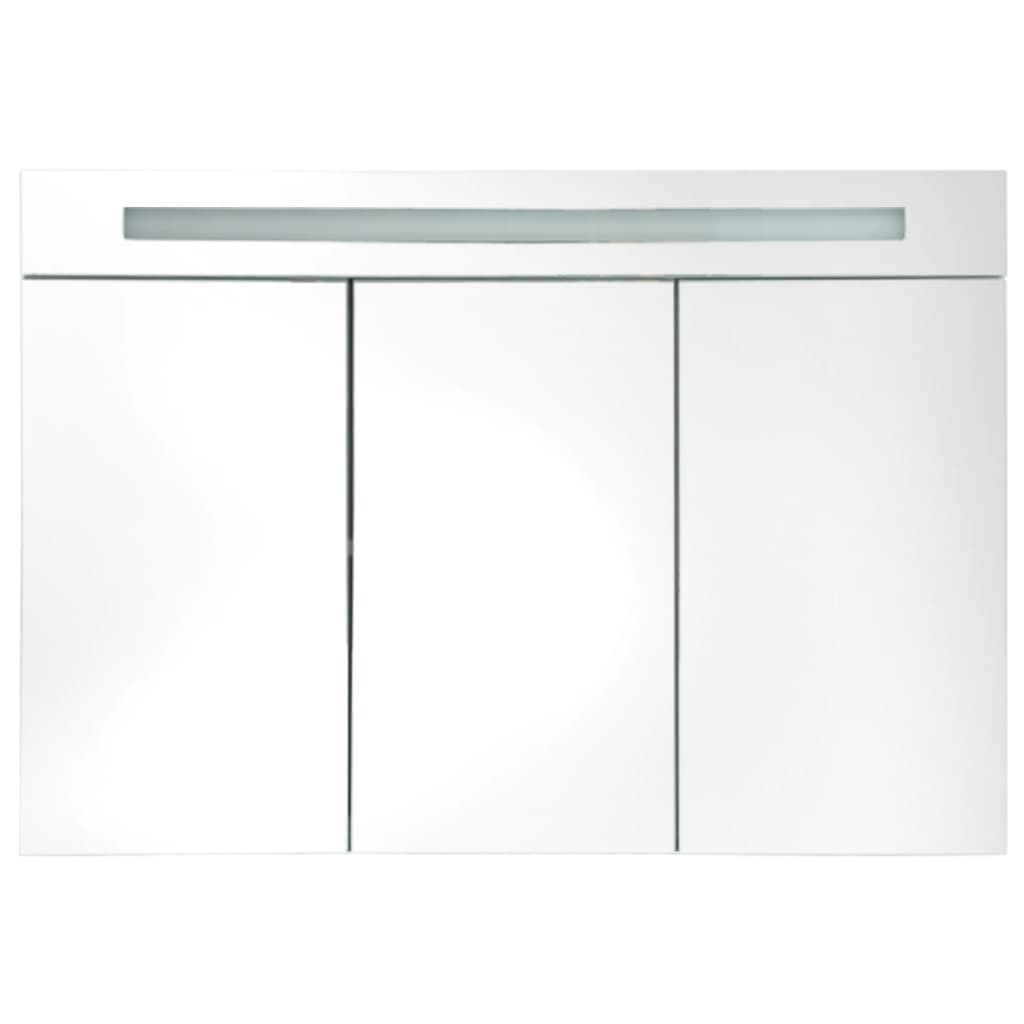 Bathroom Cabinet White And Silver