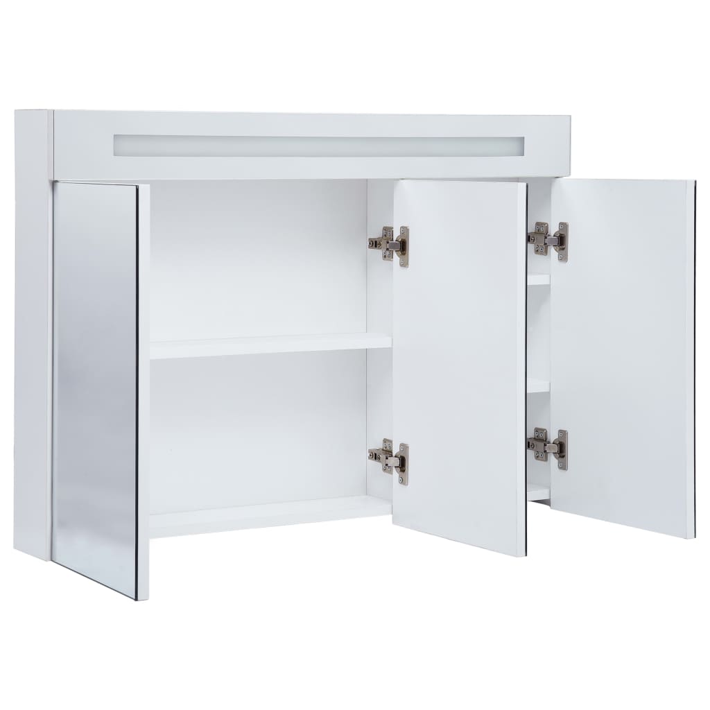 Bathroom Cabinet White And Silver