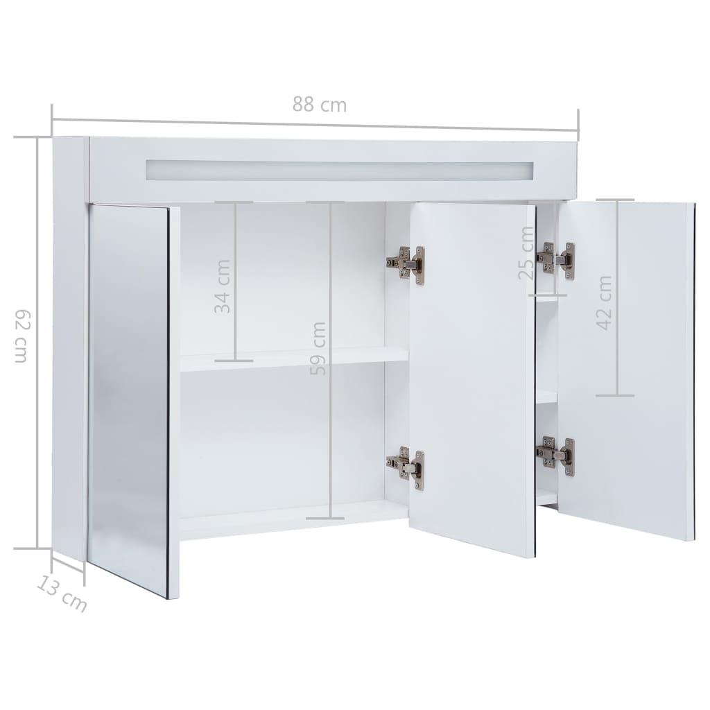 Bathroom Cabinet White And Silver