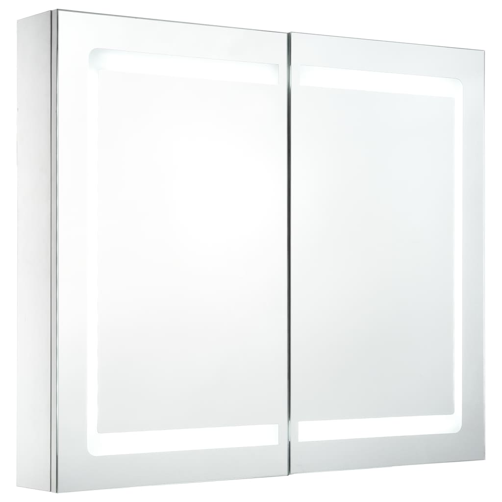 Bathroom Cabinet White And Silver