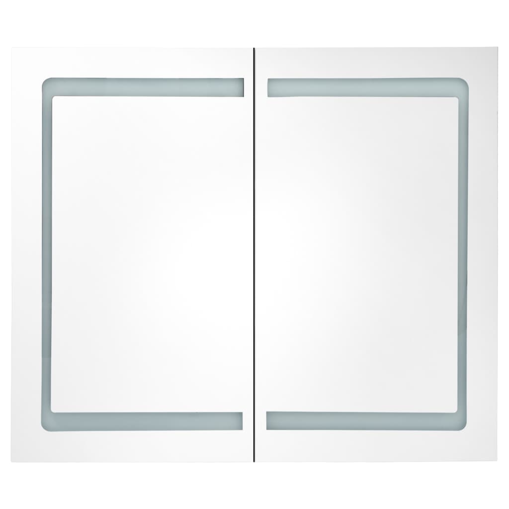 Bathroom Cabinet White And Silver