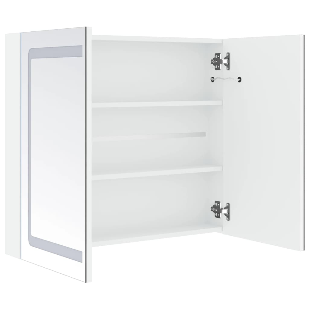 Bathroom Cabinet White And Silver