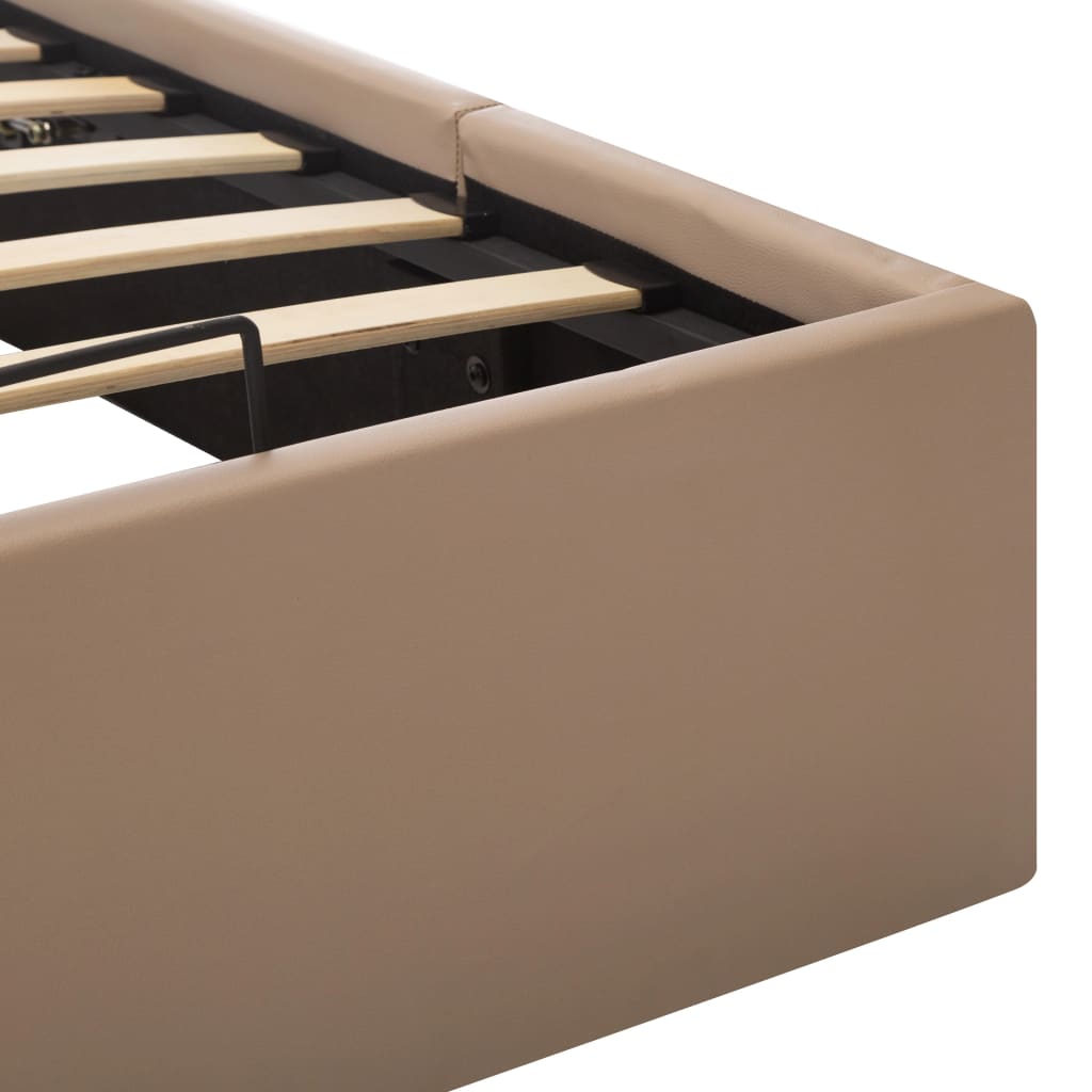 Bed Frame Faux Leather Double Bed Frame Rectangular