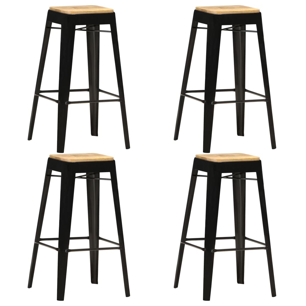 Bar Stool Set Of 4 And Brown