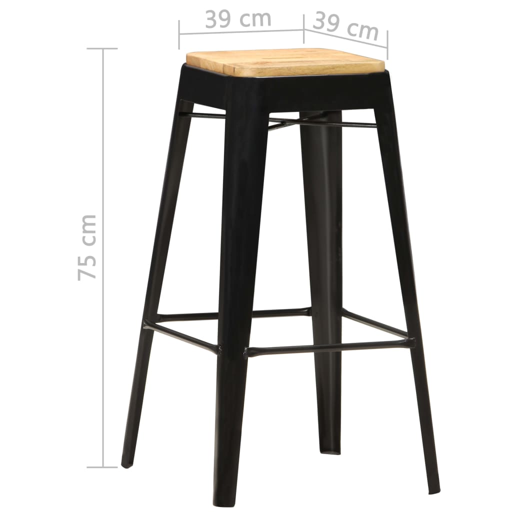 Bar Stool Set Of 4 And Brown