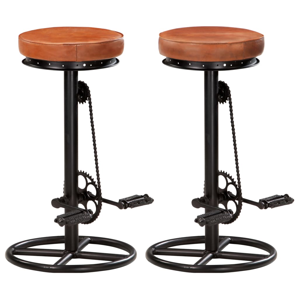 Bar Chair Set Of 2 Top With Black Steel Frame