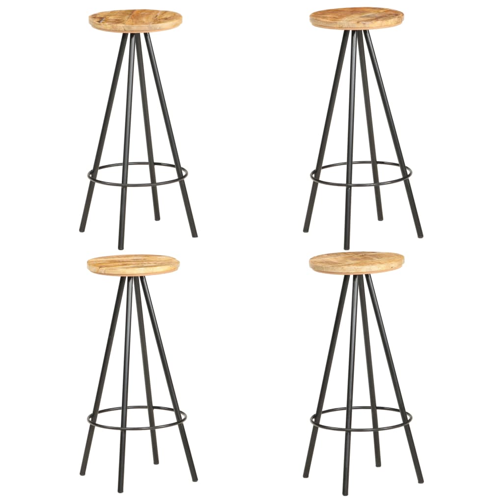 Bar Stool Set Of 2 Multicoloured And Steel