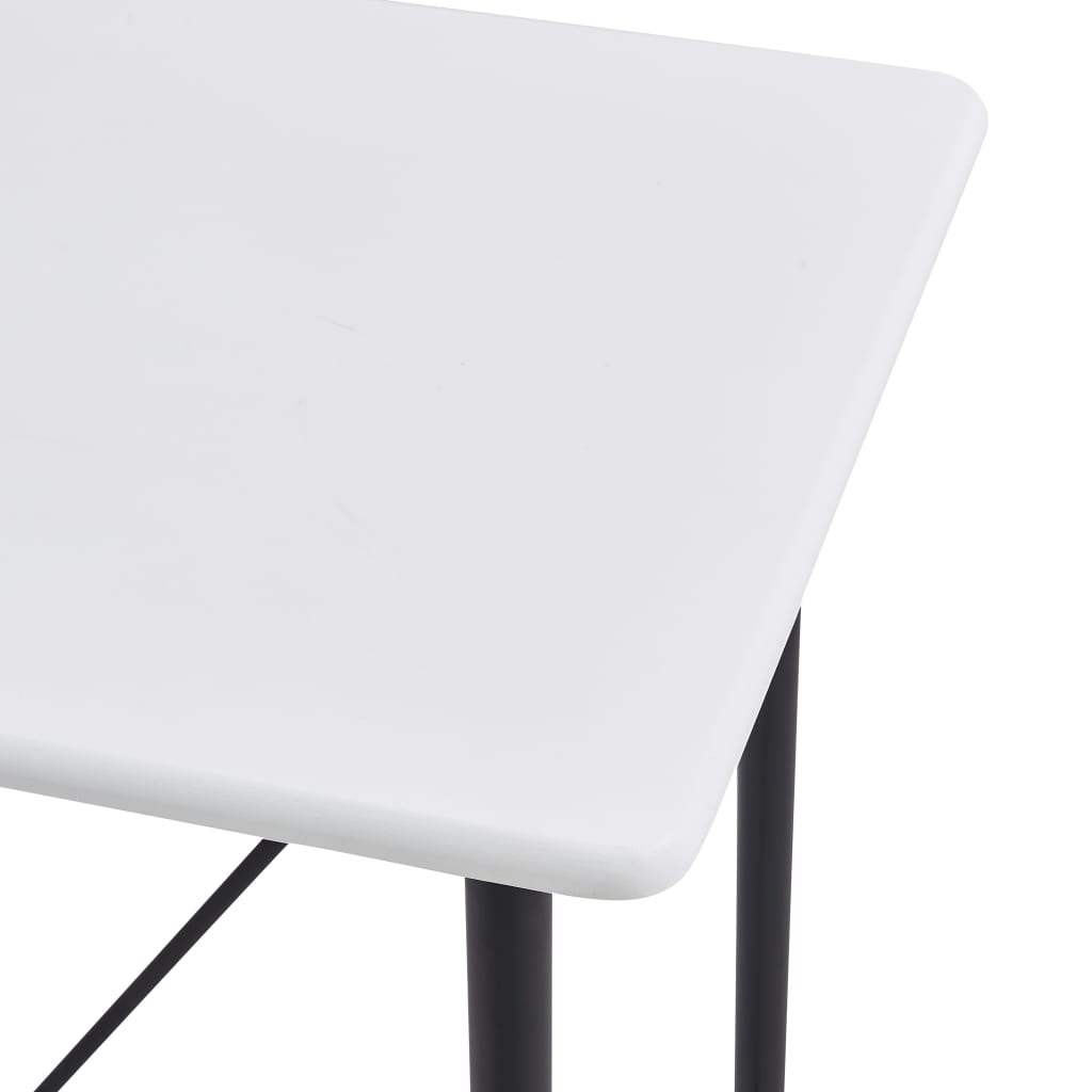 Bar Set White, Mdf, Plastic, Powder-Coated Steel Ergonomic