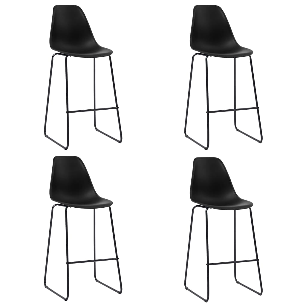 Bar Set Oak And Black Mdf, Plastic, Steel Standard Durable