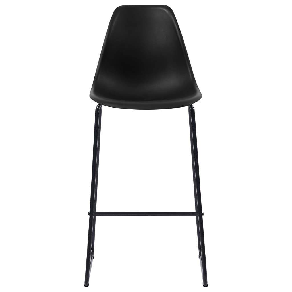 Bar Set Oak And Black Mdf, Plastic, Steel Standard Durable