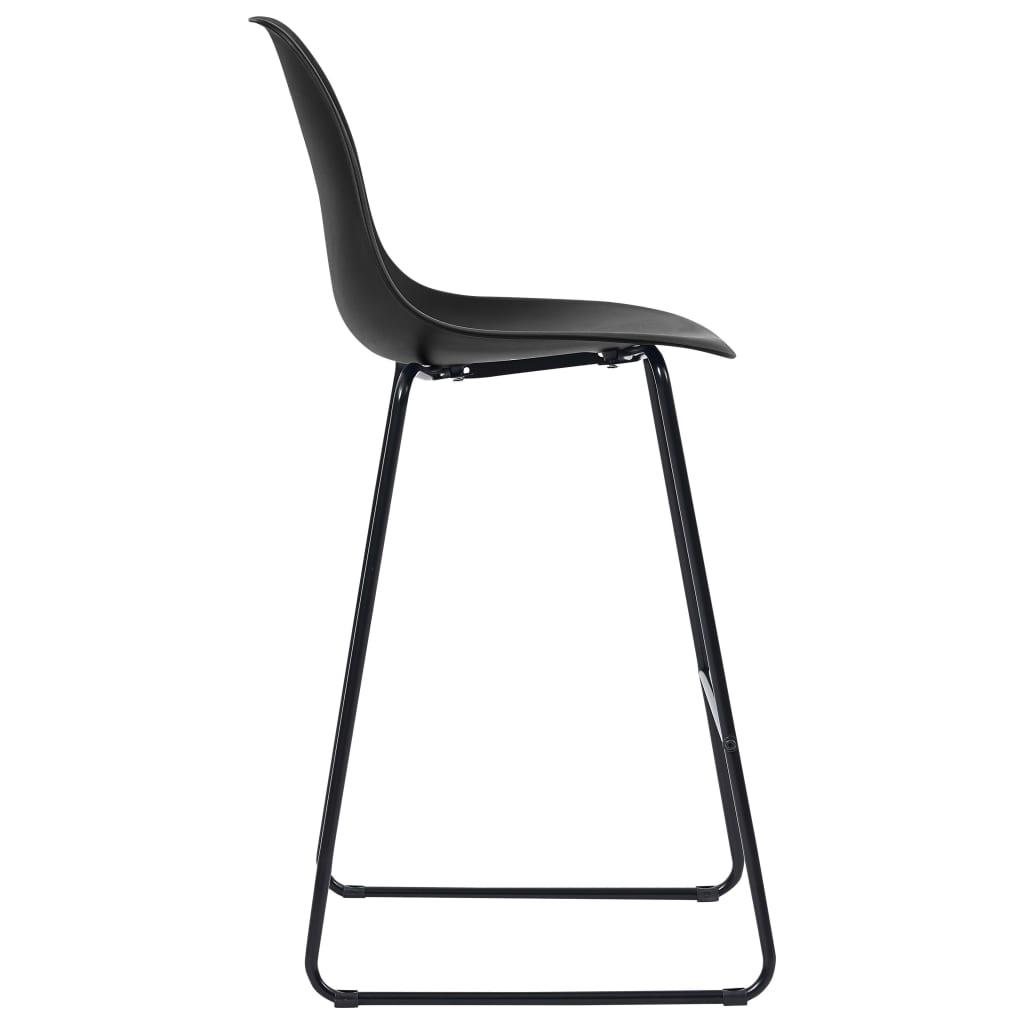 Bar Set Oak And Black Mdf, Plastic, Steel Standard Durable