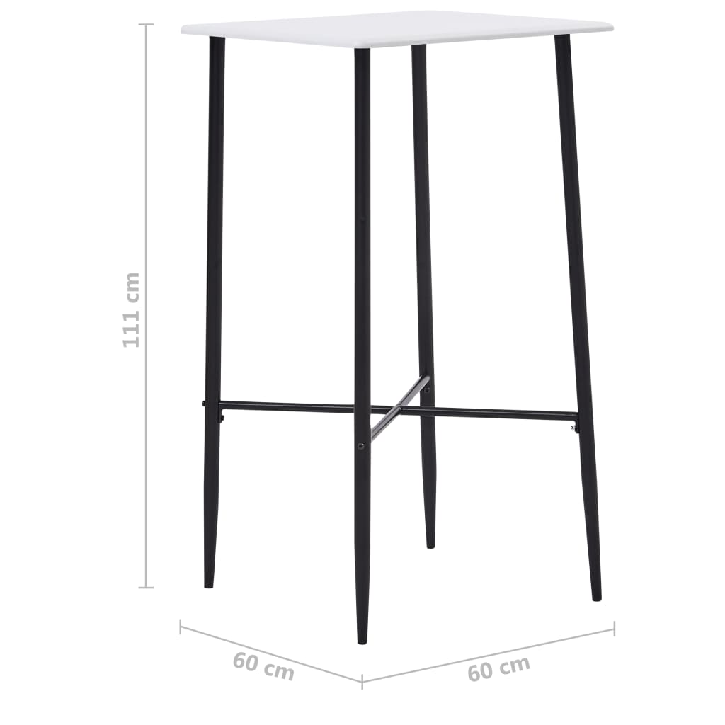 Bar Set White Mdf Compact Ergonomic Bar Set Square Modern