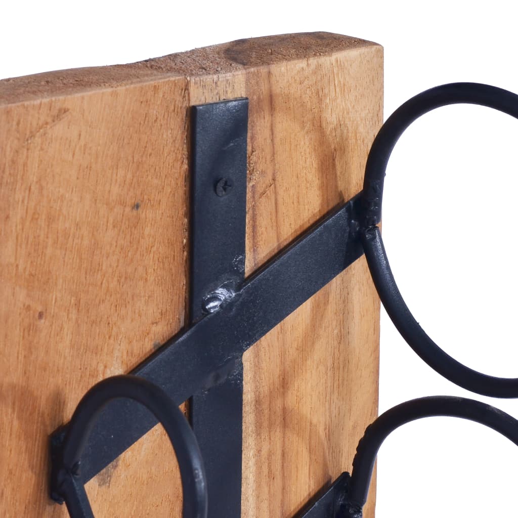 Wine Rack For 6 Bottles 13.8"X13.8"X39.4" Solid Teak Wood