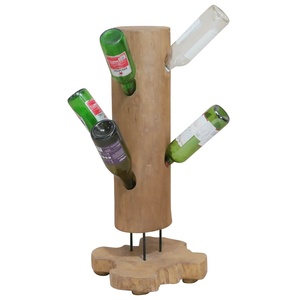 Wine Rack For 8 Bottles 15.7"X11.8"X31.5" Solid Teak Wood