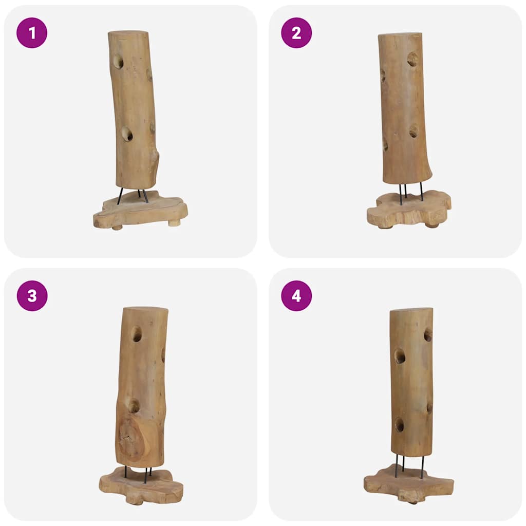 Wine Rack For 8 Bottles 15.7"X11.8"X31.5" Solid Teak Wood