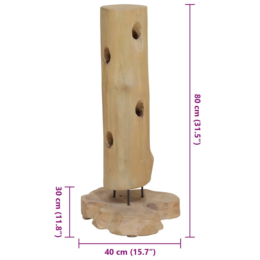 Wine Rack For 8 Bottles 15.7"X11.8"X31.5" Solid Teak Wood
