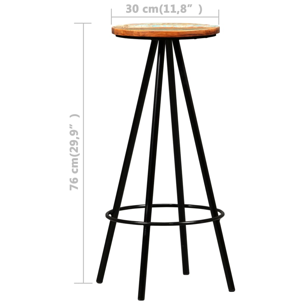 Bar Set Natural Wood Finish And Black