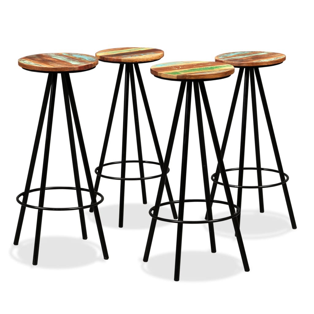 Bar Set Natural Wood Finish And Black